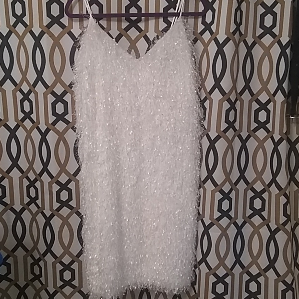 Feathered Detailed Dress